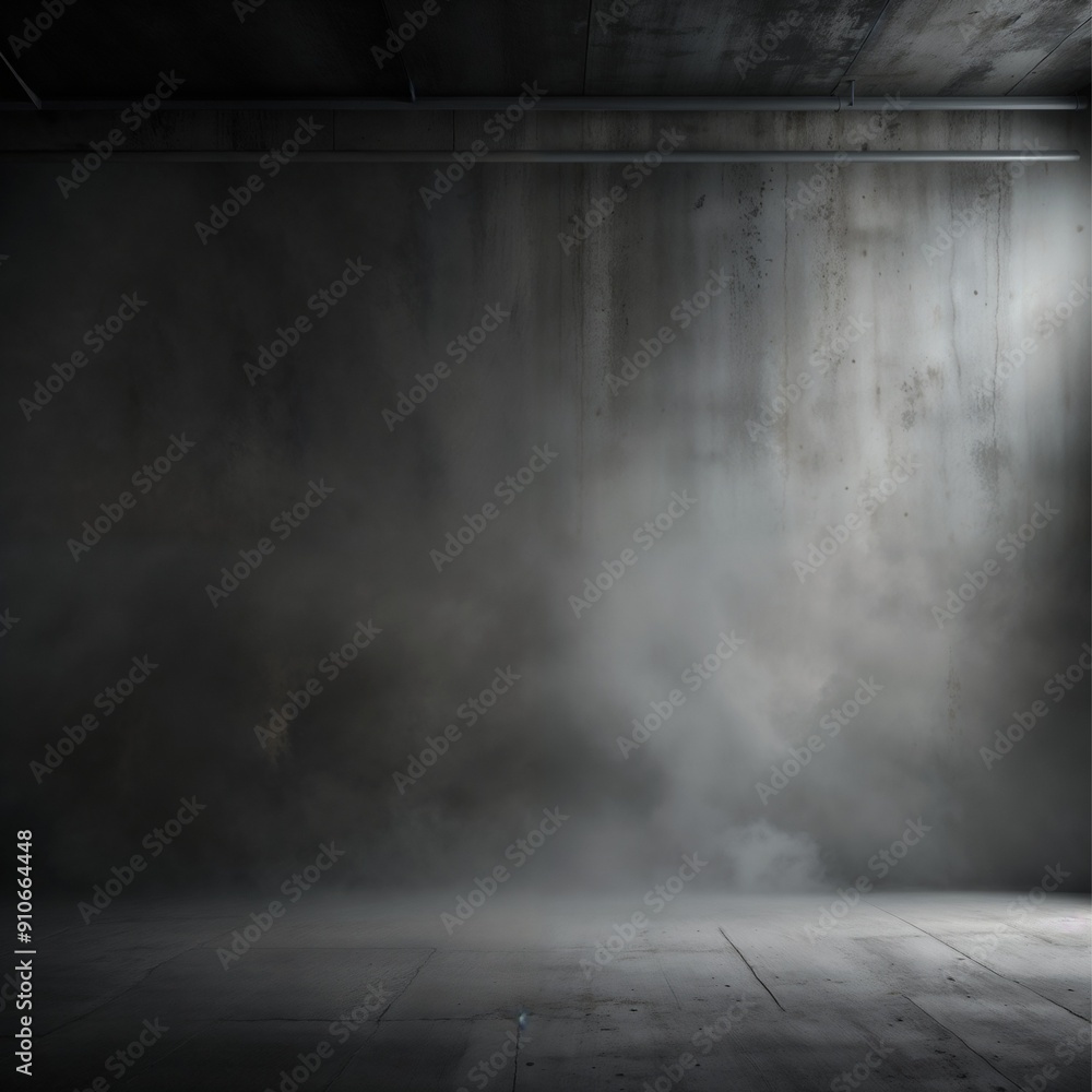 Empty dark concrete room with dramatic lighting, creating a moody and mysterious atmosphere. Empty dark concrete room with dramatic lighting, creating a moody and mysterious atmosphere.
