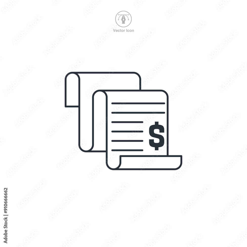 financial report icon symbol vector illustration isolated on white background financial report icon symbol vector illustration isolated on white background