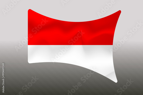 Free Download The Indonesian national flag with a wave motif and looks worn out - GFXLoad