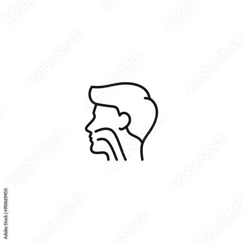 Throat icon vector. EPS 10 editable vector