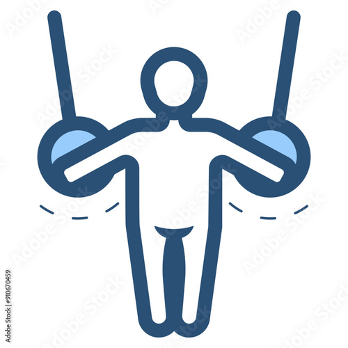 rings gymnastic exercise icon