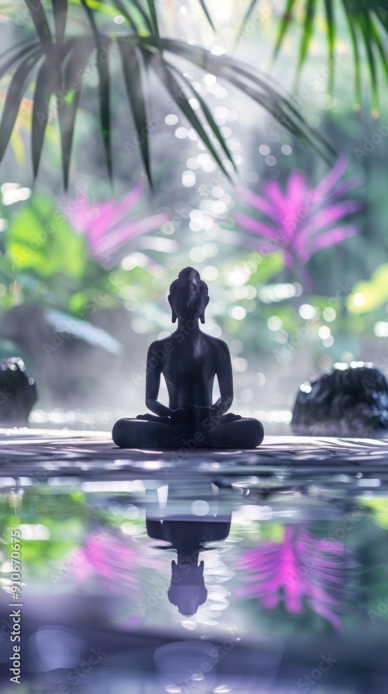 Buddha status on the water wellness stock photo, beautiful, centered, Buddha status on the water wellness stock photo, beautiful, centered,