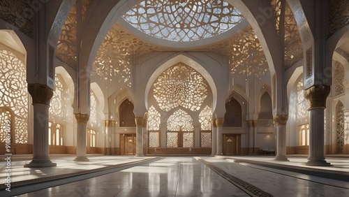 Small mosque exterior design  full white color theme  real estate masjid cinematic exterior architecture design 