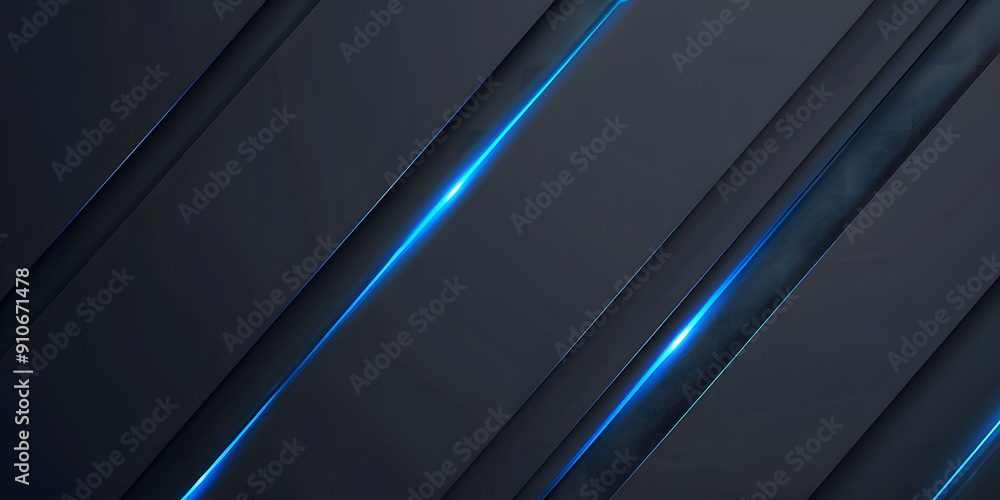 Abstract black background with blue glowing neon lines, featuring futuristic geometric shapes and fluid stripes, perfect for technology-inspired designs or high-tech digital art. Abstract black background with blue glowing neon lines, featuring futuristic geometric shapes and fluid stripes, perfect for technology-inspired designs or high-tech digital art.