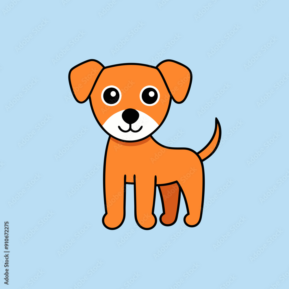 Obraz premium Cute dog vector art illustration