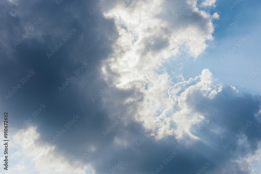 Sunlight shining through dark clouds Sunlight shining through dark clouds