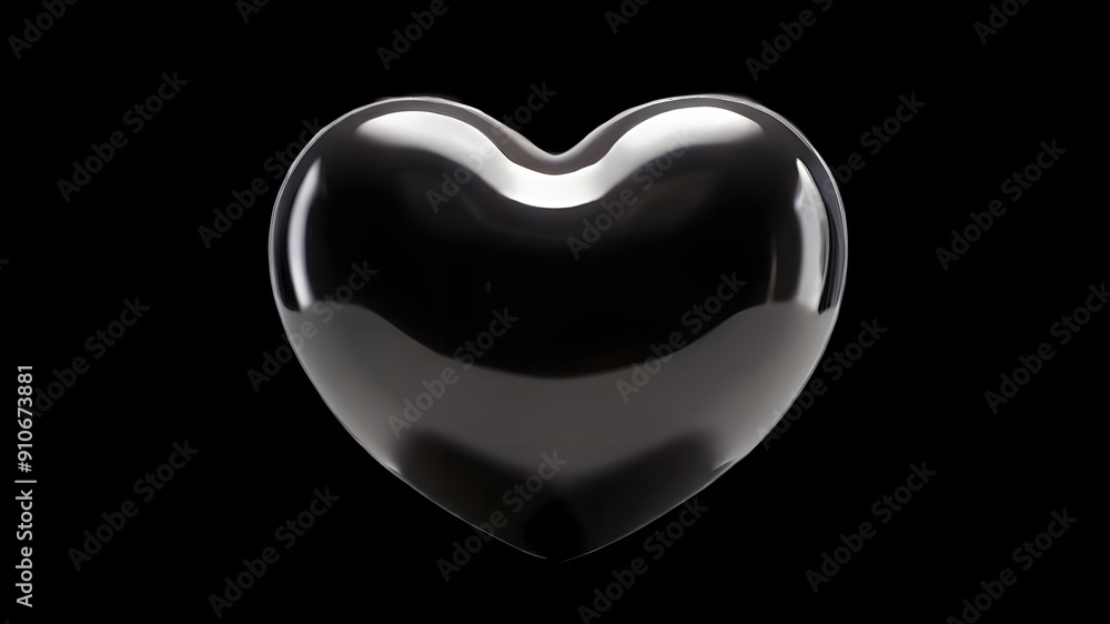 3d black balloon in heart shape isolated on black background png 3d black balloon in heart shape isolated on black background png