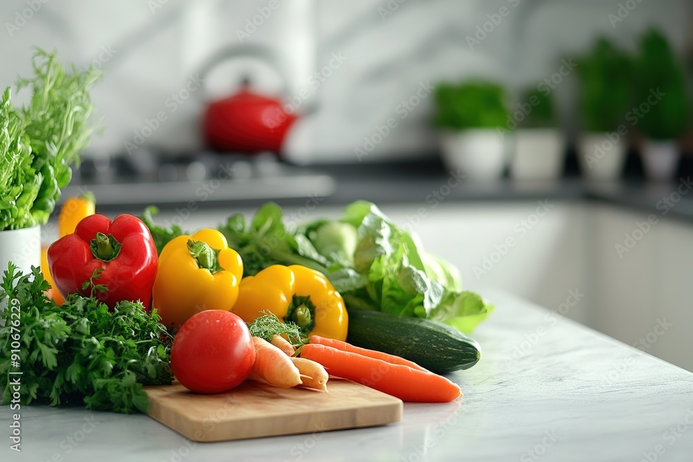 Vibrant assortment of fresh vegetables and fruits Vibrant assortment of fresh vegetables and fruits