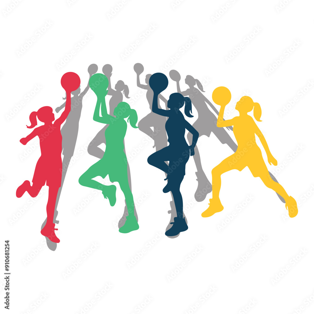 Vector set of silhouettes of basketball players, Basketball silhouettes. Man basketball player silhouette vector Vector set of silhouettes of basketball players, Basketball silhouettes. Man basketball player silhouette vector