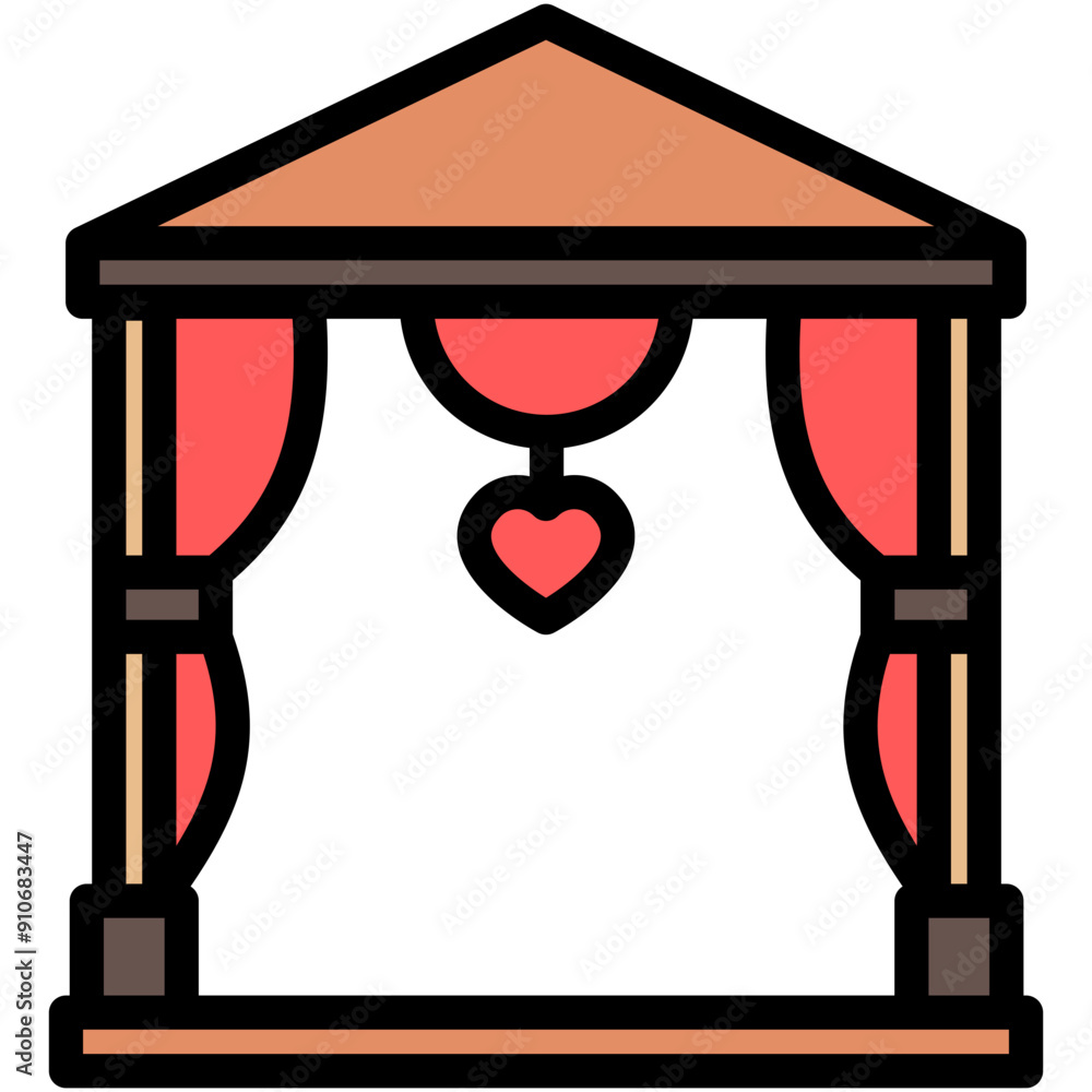 Banquet Hall lineal multi color icon, related to hotel service theme use for modern concept, UI or UX kit, web and app development Banquet Hall lineal multi color icon, related to hotel service theme use for modern concept, UI or UX kit, web and app development