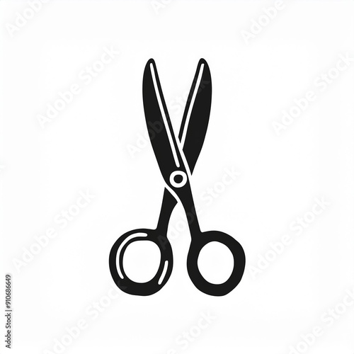 scissors icon isolated on white