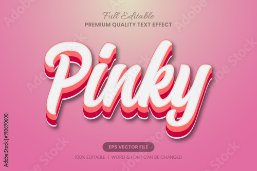 Pinky Editable Text Effect, Font Graphic Style