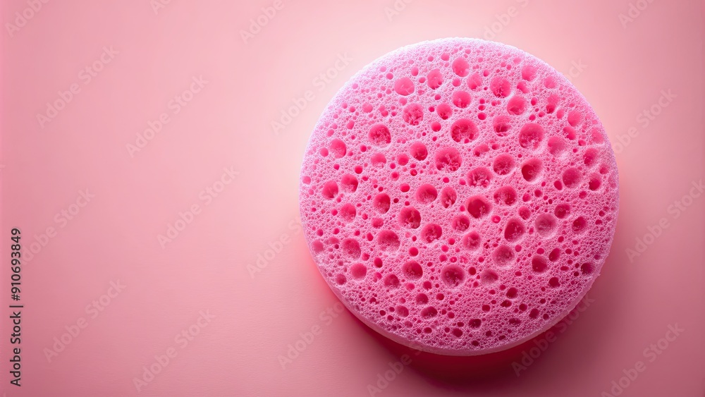 Pink grainy circle overlay with a color gradient and diffused effect on a pink sponge isolated, pink Pink grainy circle overlay with a color gradient and diffused effect on a pink sponge isolated, pink