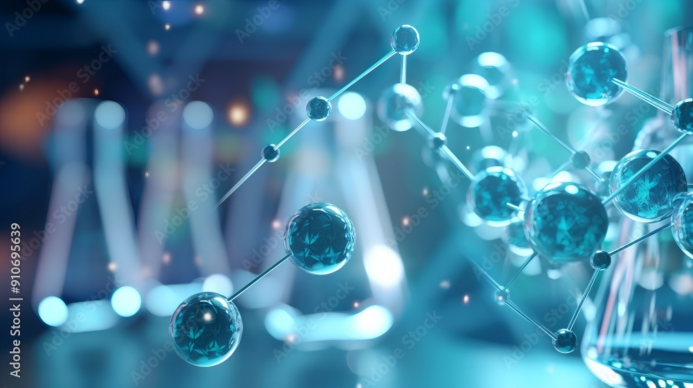 Scientists conducting experiments with molecular model and dna in a laboratory, featuring medical science and biotechnology research background with 3d render of molecules and atoms.
Scientists conducting experiments with molecular model and dna in a laboratory, featuring medical science and biotechnology research background with 3d render of molecules and atoms.