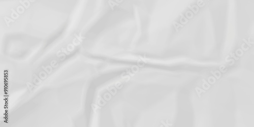 Vector white crumpled old paper background. panorama craft wrinkly paper texture background, crumpled craft ripped poster and banner. 