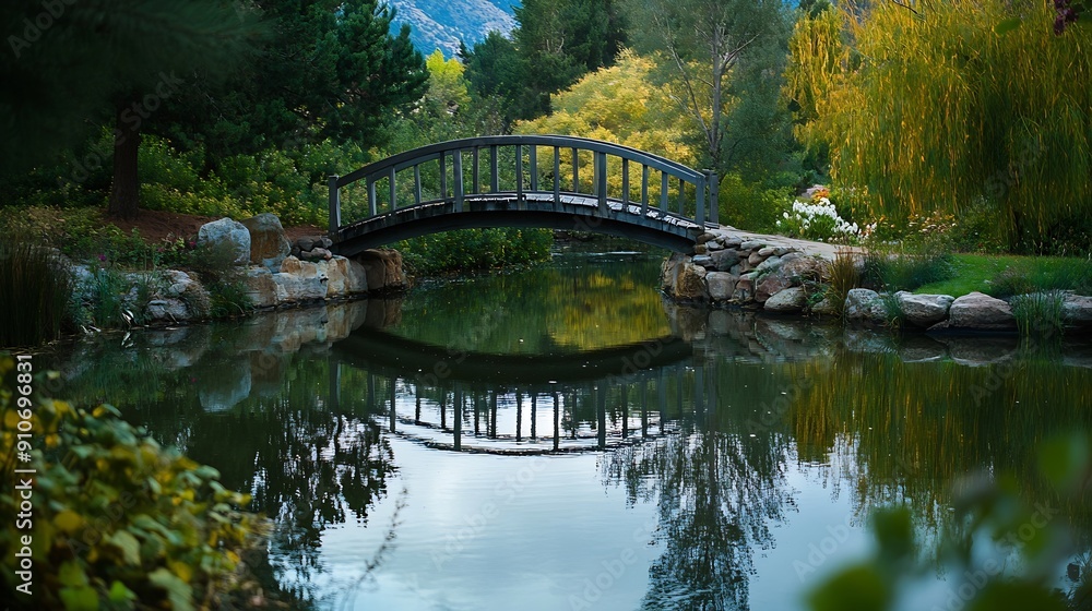 small bridge over mirror lake : Generative AI