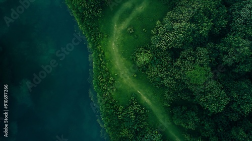 Beautiful aerial landscape on green backdrop Beautiful scenery Beautiful natural landscape Natural background Air transportation Aerial view Top view : Generative AI