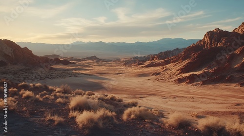 Beautiful morning at Valley of fire state park in Nevada USA : Generative AI