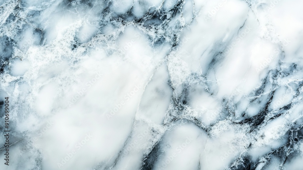 Fototapeta premium White Marble Surface with Gray Veins