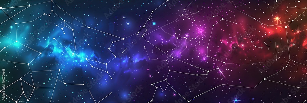 Abstract Universe Background Featuring Famous Constellations Abstract Universe Background Featuring Famous Constellations