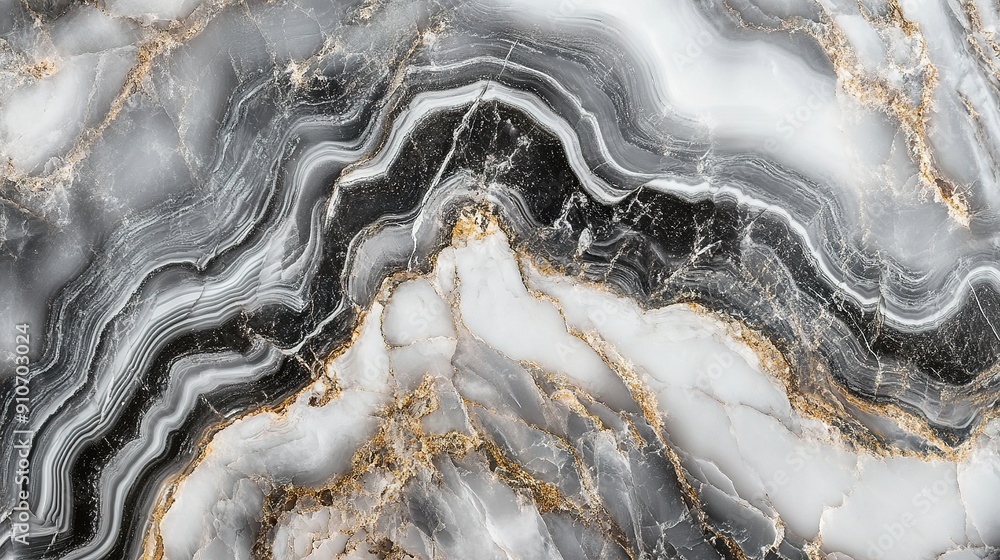Abstract Marble Pattern with Black, White, and Gold Veins Abstract Marble Pattern with Black, White, and Gold Veins