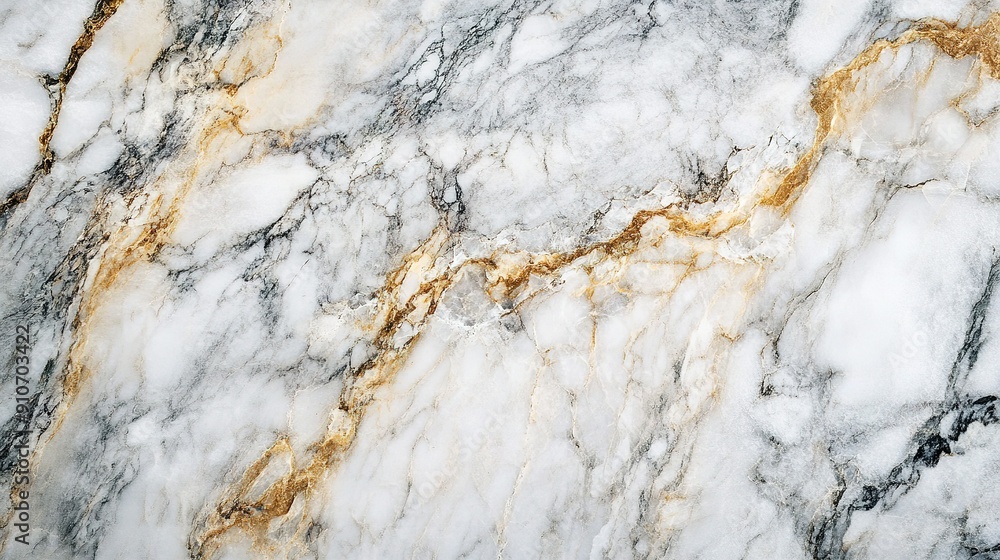 White Marble Surface with Golden and Gray Veins White Marble Surface with Golden and Gray Veins