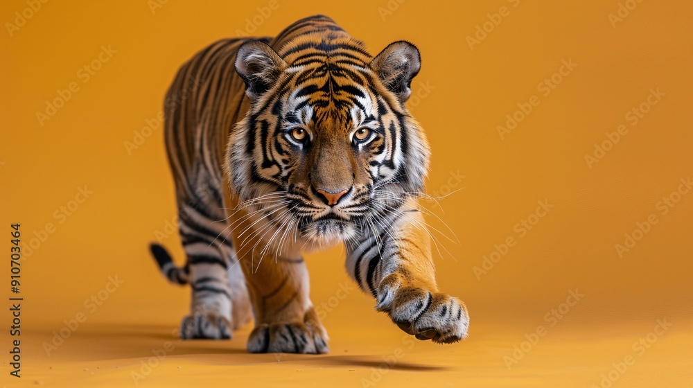 Obraz premium Majestic Tiger in Mid-Stride
