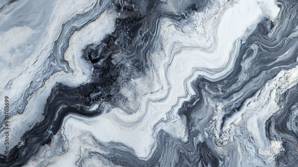 Abstract Marble Swirls in Black, White, and Gray Abstract Marble Swirls in Black, White, and Gray
