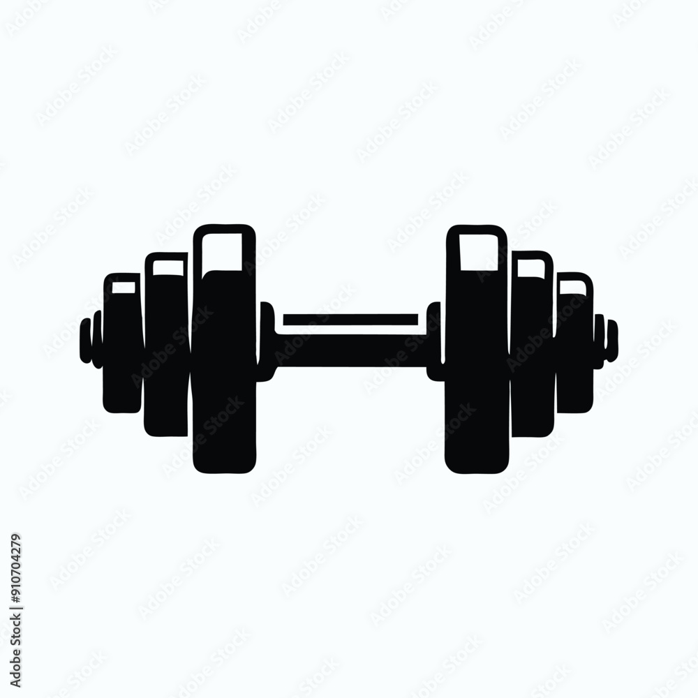 dumbbells silhouette icon for fitness vector design dumbbells silhouette icon for fitness vector design