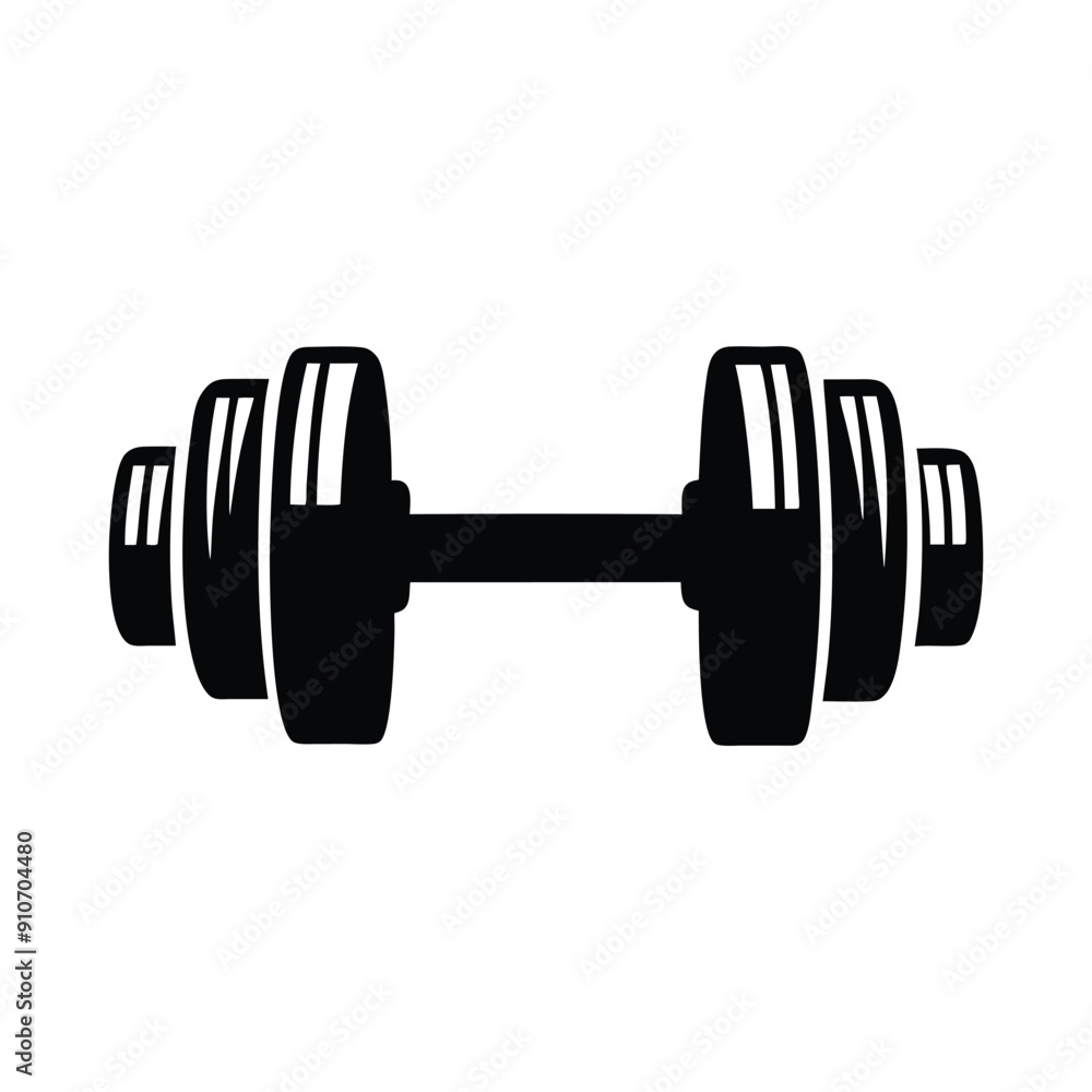dumbbells silhouette icon for fitness vector design dumbbells silhouette icon for fitness vector design