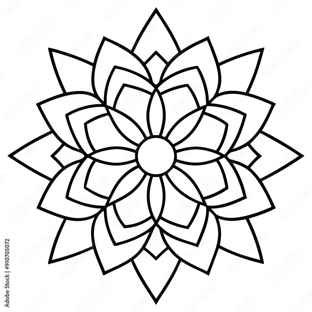Circle pattern in the form of mandala for Henna, Mehndi, tattoos Circle pattern in the form of mandala for Henna, Mehndi, tattoos