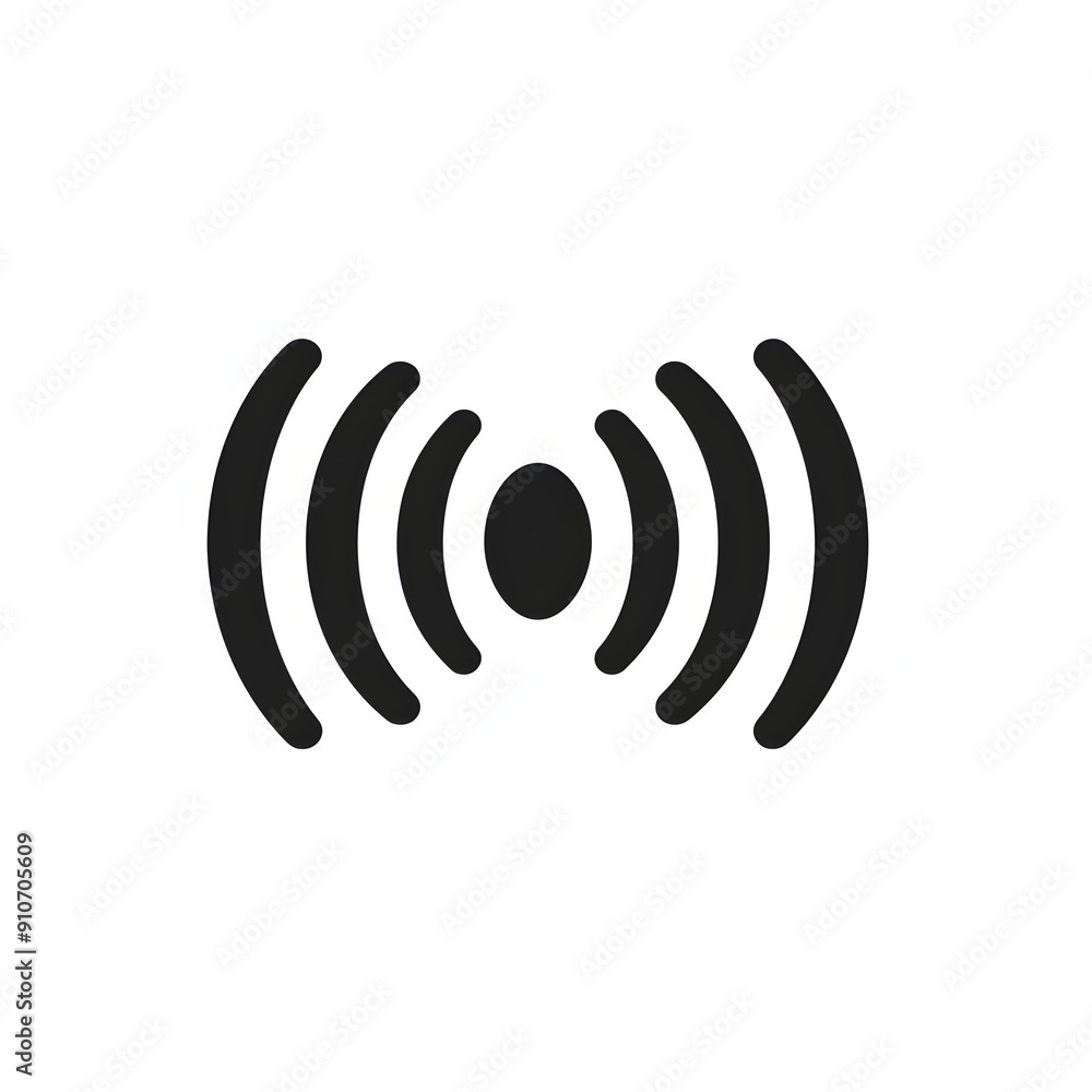 Stylish wireless signal icon representing connectivity and technology with a modern design for digital applications. Stylish wireless signal icon representing connectivity and technology with a modern design for digital applications.