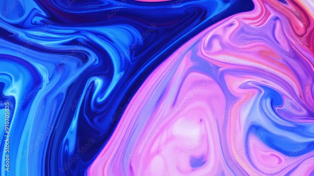 Seamless Abstract Liquid Loop with Blue and Magenta Tones Seamless Abstract Liquid Loop with Blue and Magenta Tones