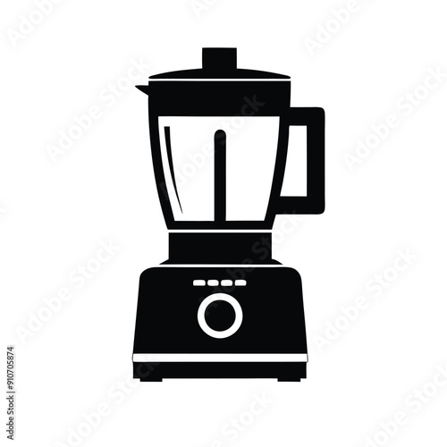 food processor silhouette icon for kitchen vector design