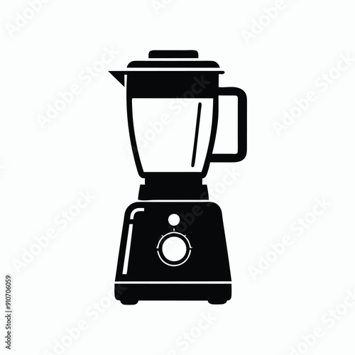 food processor silhouette icon for kitchen vector design