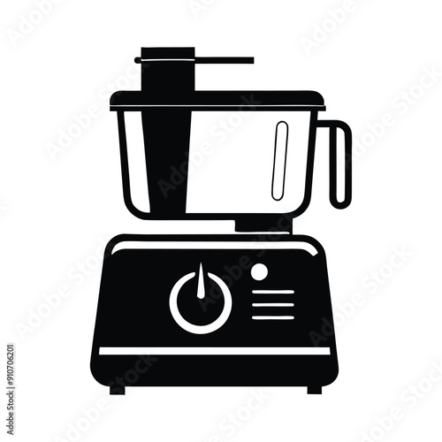 food processor silhouette icon for kitchen vector design