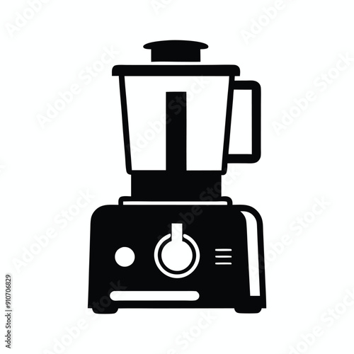 food processor silhouette icon for kitchen vector design