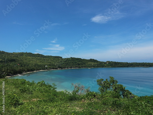 tropical sea ​​view background in sunny weather photo