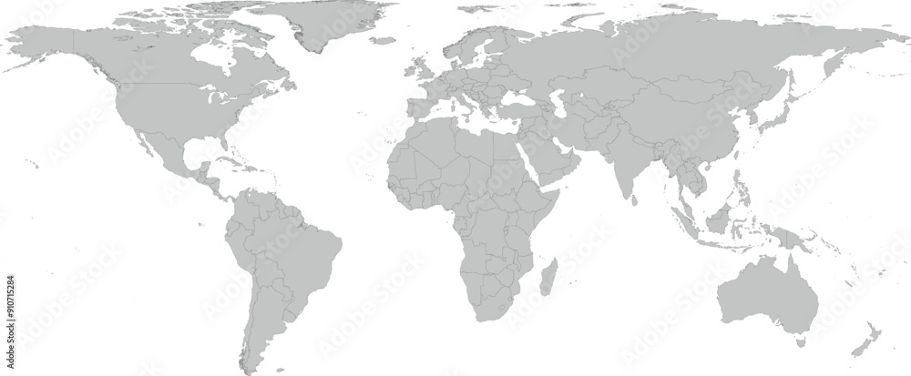 Obraz premium world map background. Gray World Map Vector. Detailed illustration of world map