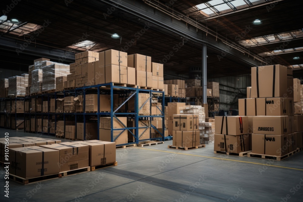 Warehouse box architecture cardboard. Warehouse box architecture cardboard.