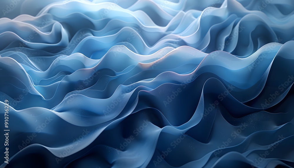 Obraz premium Abstract blue and white wavy background