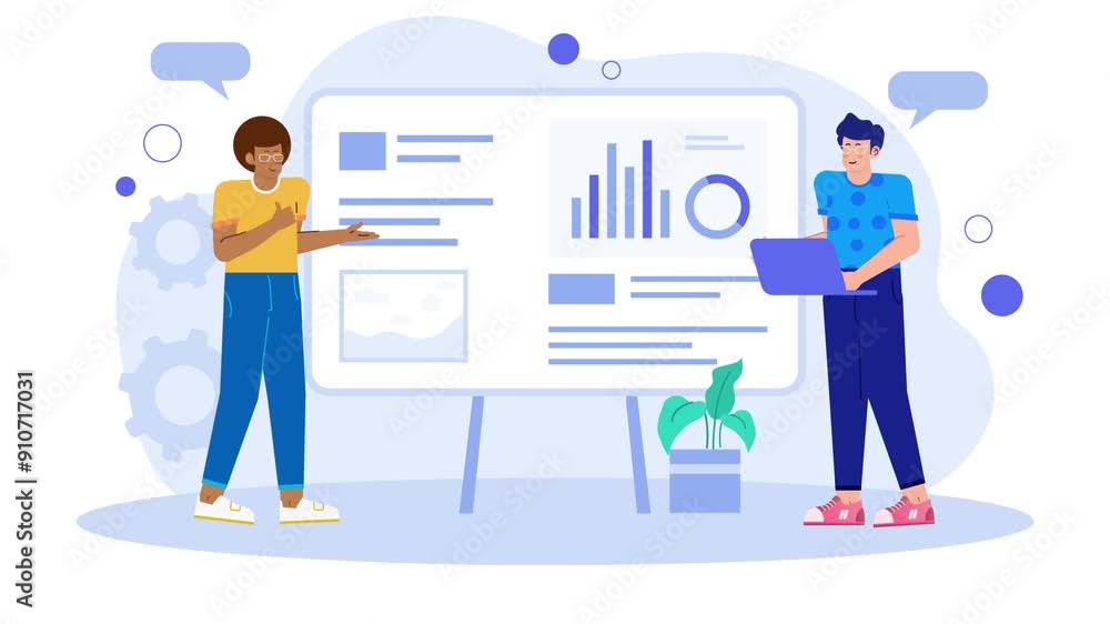 illustration of business and investment presentation animated video illustration of business and investment presentation animated video