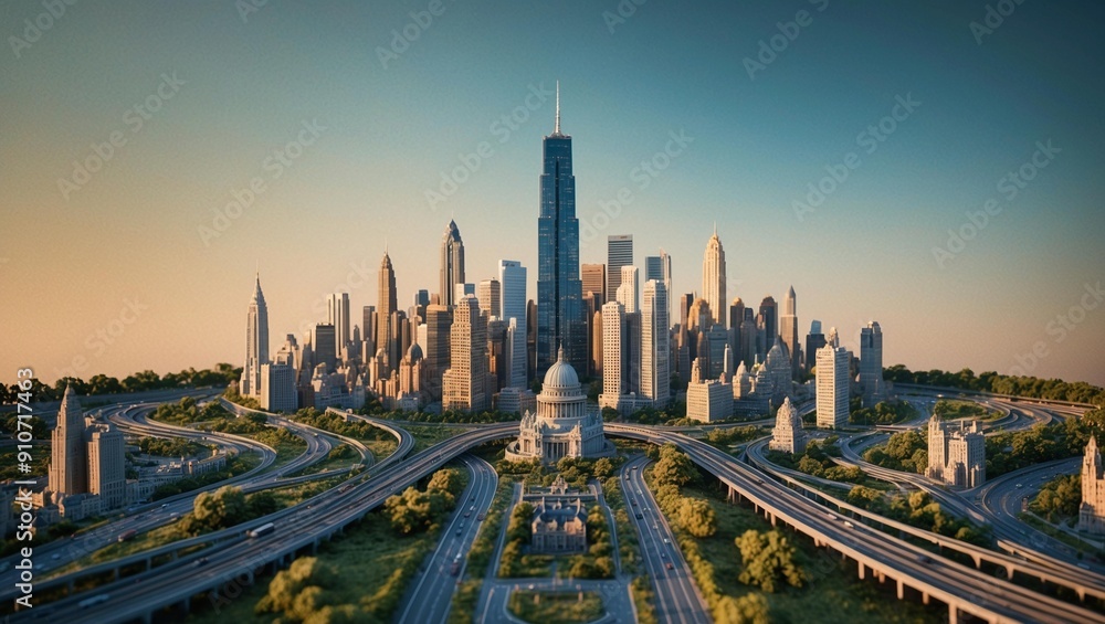 Obraz premium Miniature city