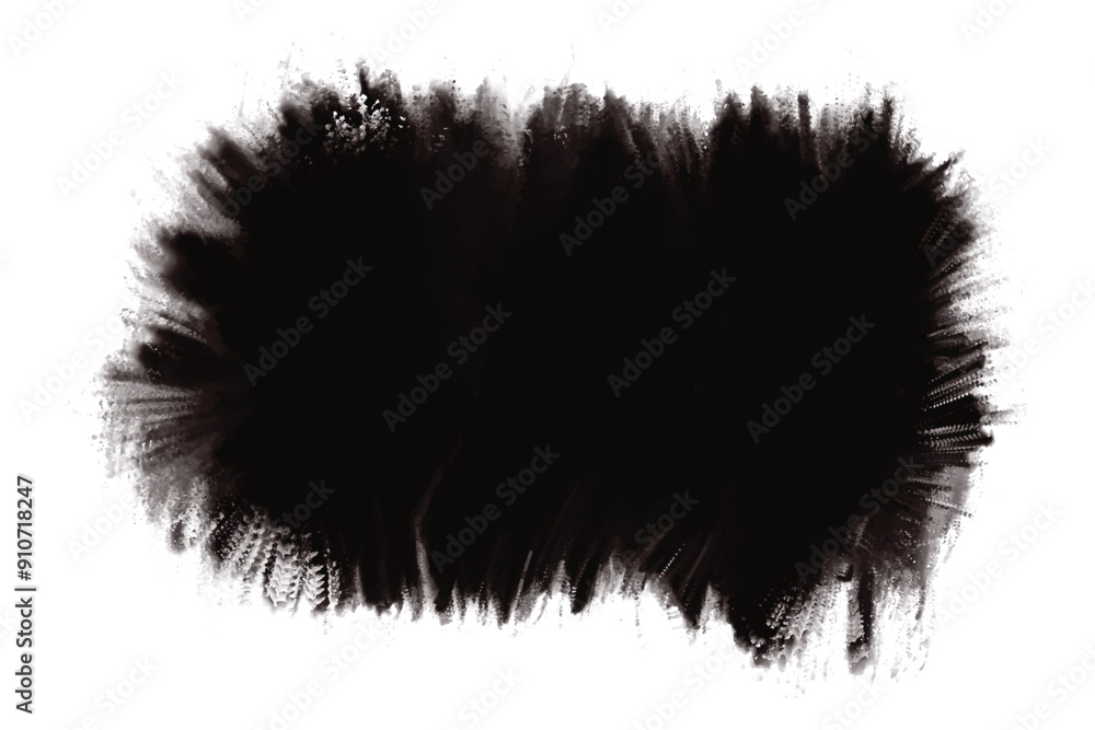 Abstract dark black watercolor brush stroke on white background Abstract dark black watercolor brush stroke on white background