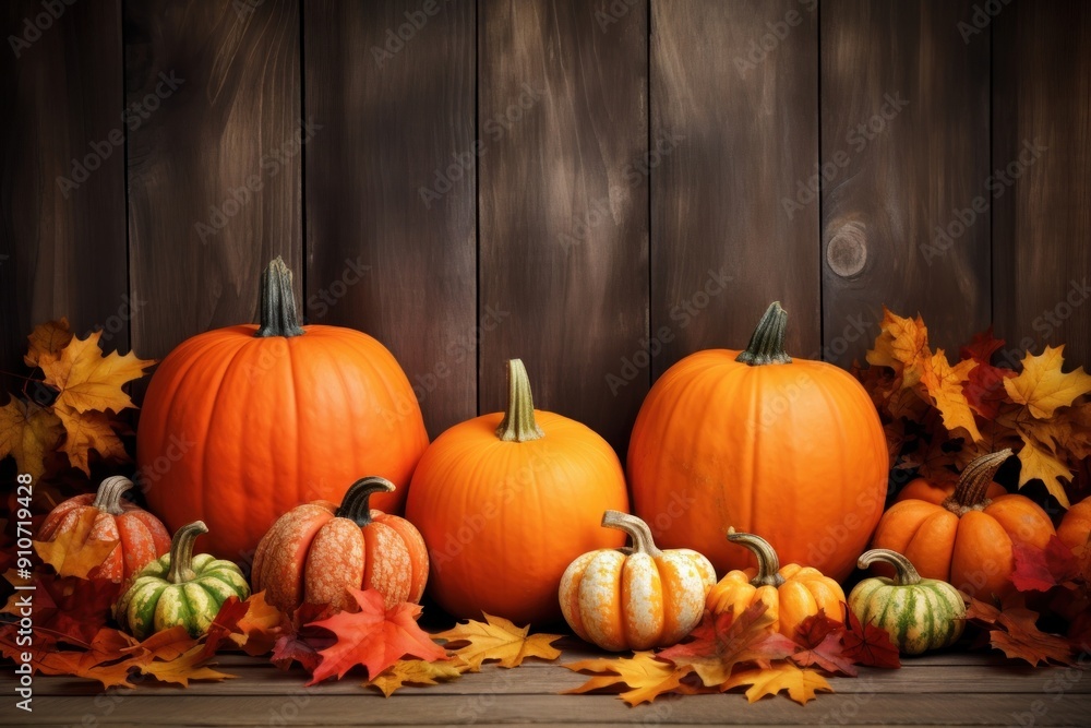 Pumpkin vegetable autumn leaves. Pumpkin vegetable autumn leaves.