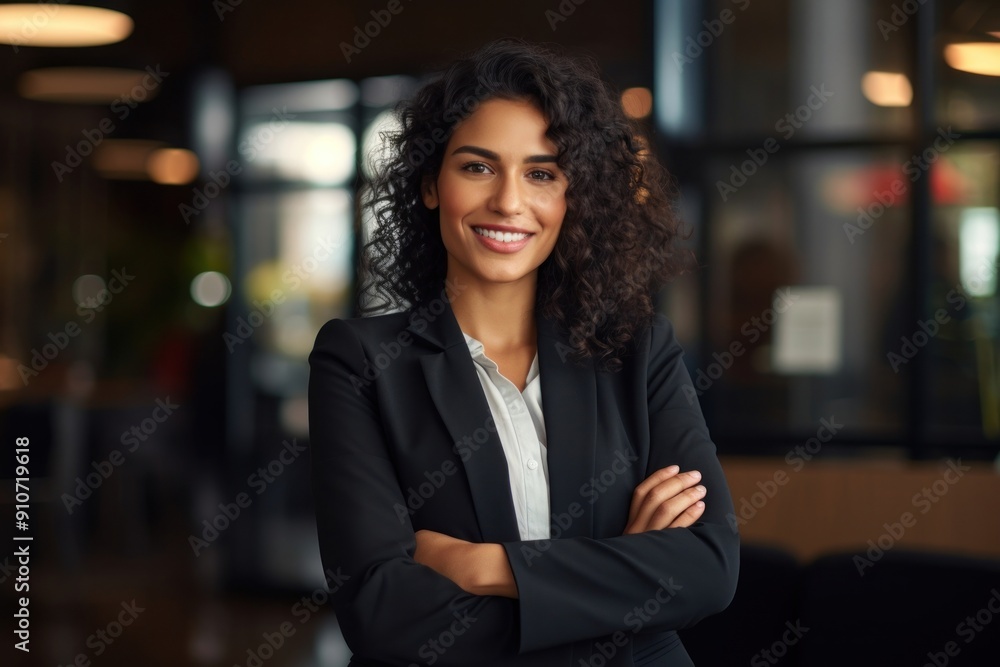 Smiling hispanis business woman arms crossed adult smile entrepreneur. Smiling hispanis business woman arms crossed adult smile entrepreneur.