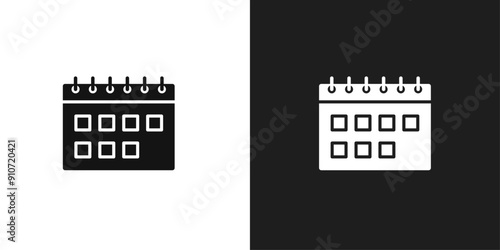 Calendar icon line art vector