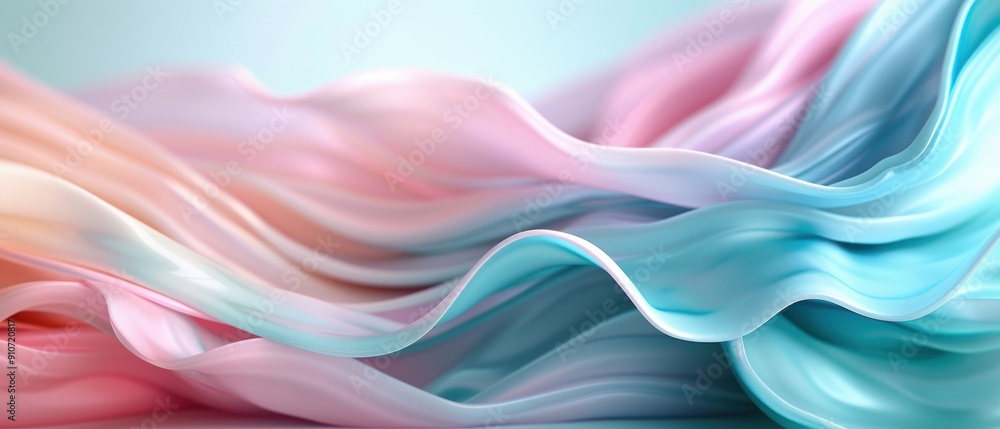 Serene Pastel Waves - Gentle Flowing Abstract Background in Soft Colors Serene Pastel Waves - Gentle Flowing Abstract Background in Soft Colors