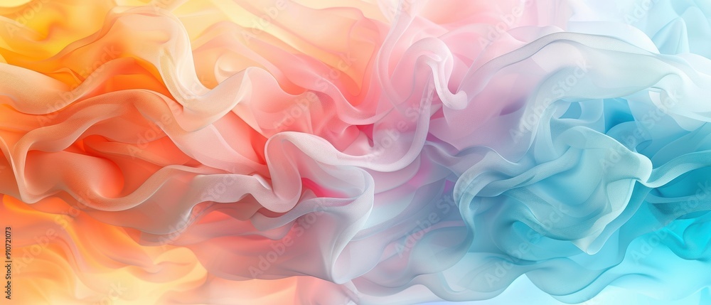 Serene Pastel Gradient in Harmonious Hues of Orange, Pink, and Blue Serene Pastel Gradient in Harmonious Hues of Orange, Pink, and Blue