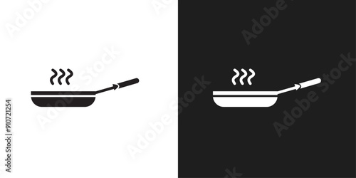 Frying pan icon line art vector